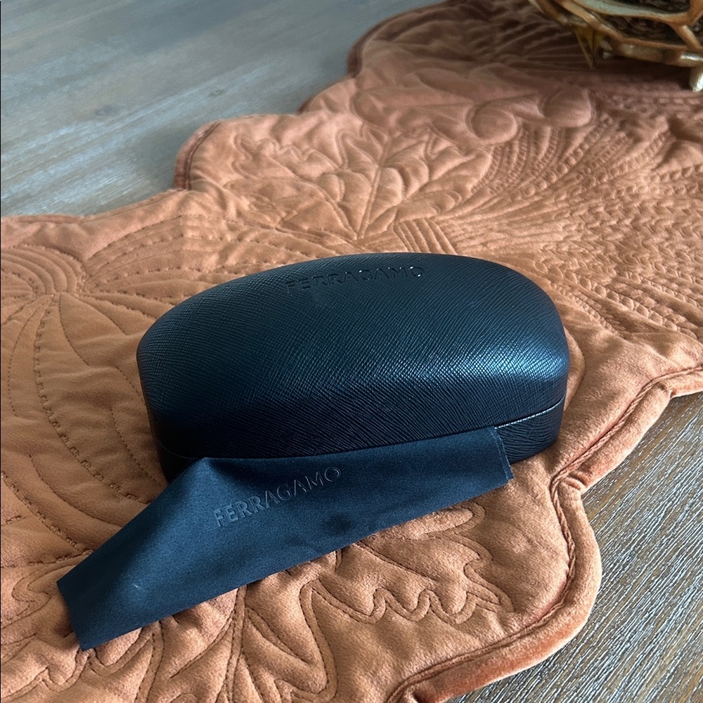 Salvatore Ferragamo Black Glasses Case